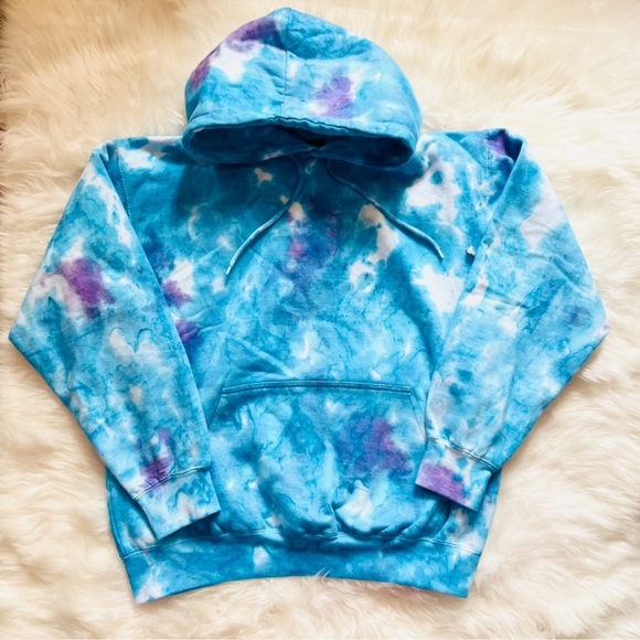 New! La DETRESSE Blueberry Mystic Tie Dye Hoodie & Pants Lounge Suit - Picture 6 of 11